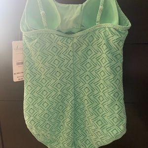 A light green bathing suit
